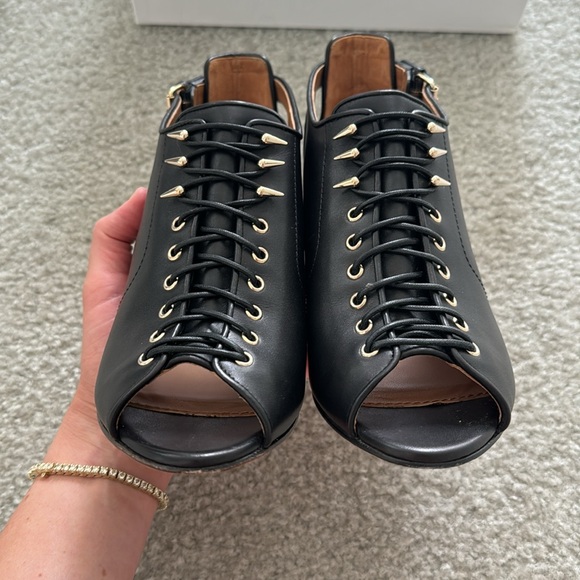 GIVENCHY Black Lace Up Heels - Picture 6 of 16
